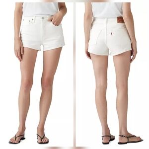 NEW! Levi's 501 Disco Nights Original Fit High Rise Stretch Jean Shorts Size 32